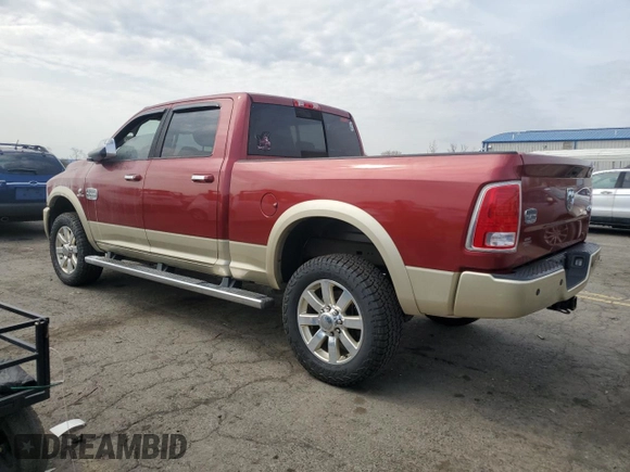 2014 Ram 2500 Longhorn with VIN 3C6UR5GL6EG158390, listed as a Copart auction lot 52691695 with 0 mi miles and Salvage Title. Bid and sale history available at carsss.com. Image 2.