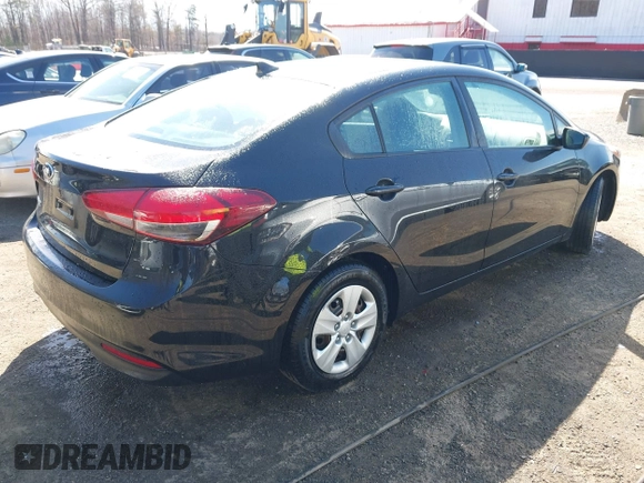 2017 Kia Forte LX with VIN 3KPFK4A78HE061106, listed as a IAAI auction lot 41727505 with 50,453 mi miles. Bid and sale history available at carsss.com. Image 4.