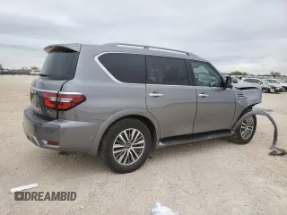 2021 Nissan Armada SL with VIN JN8AY2BAXM9370571, listed as a Copart auction lot 83081584 with 77,776 mi miles and Salvage Title. Bid and sale history available at carsss.com. Image 3.