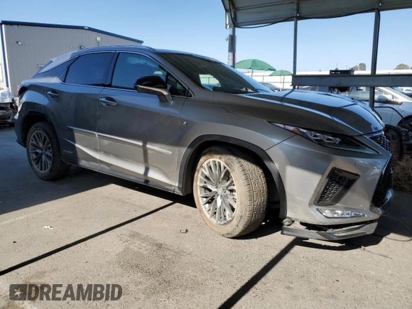 2020 Lexus RX 450h F Sport Performance z VIN 2T2YGMDA9LC044397, wystawiony jako Copart lot #60571545 z przebiegiem 43 856 mil mil oraz Szkoda całkowita • Salvage title. Historia ofert i sprzedaży dostępna na DreamBid. Obrazek 4.