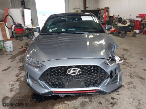2020 Hyundai Veloster Turbo with VIN KMHTH6AB6LU029925, listed as a IAAI auction lot 41885736 with 60,625 mi miles. Bid and sale history available at carsss.com. Image 13.