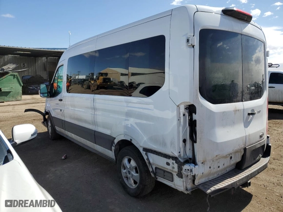 2021 Ford Transit Wagon XL with VIN 1FBAX2CG0MKA32417, listed as a Copart auction lot 46230105 with 62,649 mi miles and Salvage Title. Bid and sale history available at carsss.com. Image 2.