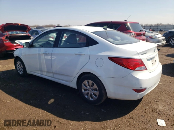 2016 Hyundai Accent SE with VIN KMHCT4AE5GU092212, listed as a Copart auction lot 47585043 with 107,589 mi miles. Bid and sale history available at carsss.com. Image 2.