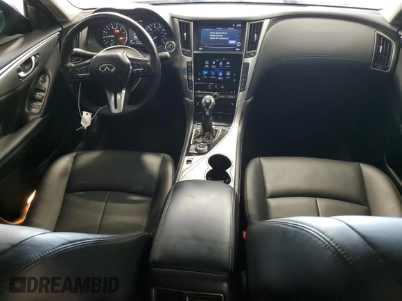 2019 Infiniti Q50 3.0t LUXE with VIN JN1EV7AR3KM590707, listed as a Copart auction lot 47486755 with 58,154 mi miles and Salvage Title. Bid and sale history available at carsss.com. Image 8.