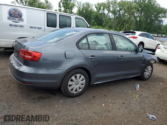 2015 Volkswagen Jetta S with VIN 3VW2K7AJ3FM344301, listed as a Copart auction lot 62905595 with 141,419 mi miles and Salvage title. Bid and sale history available at DreamBid. Image 3.