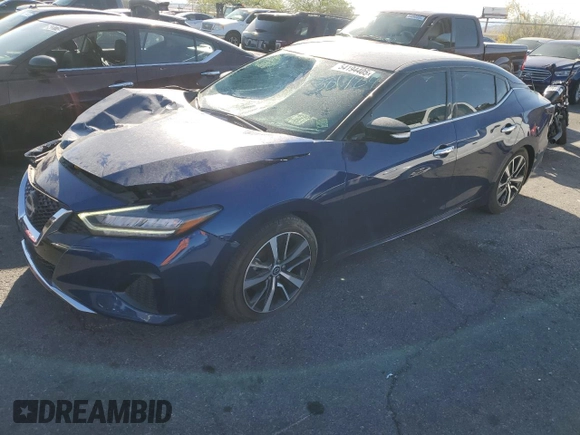 2023 Nissan Maxima SV z VIN 1N4AA6CV9PC513774, wystawiony jako Copart lot #54194405 z przebiegiem 6 766 mil mil oraz Szkoda całkowita • Salvage title. Historia ofert i sprzedaży dostępna na DreamBid. Obrazek 1.