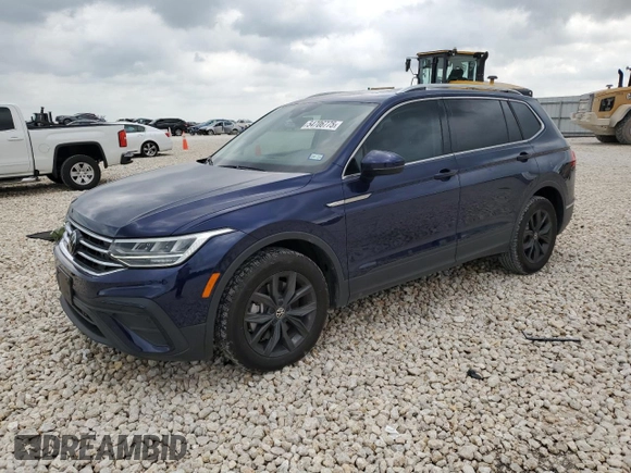 2024 Volkswagen Tiguan SE with VIN 3VVNB7AX0RM156717, listed as a Copart auction lot 54706775 with 419 mi miles and Salvage title. Bid and sale history available at DreamBid. Image 1.