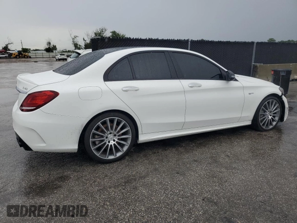 2019 Mercedes-Benz C 43 AMG with VIN 55SWF6EBXKU301576, listed as a Copart auction lot 56578005 with 98,509 mi miles and Salvage title. Bid and sale history available at DreamBid. Image 3.