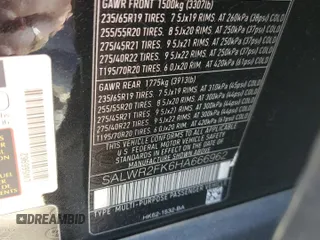 2017 Land Rover Range Rover Sport HSE with VIN SALWR2FK6HA666962, listed as a Copart auction lot 49790465 with 84,911 mi miles and Salvage Title. Bid and sale history available at carsss.com. Image 12.