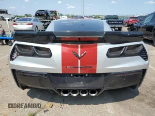 2015 Chevrolet Corvette Z06 2LZ with VIN 1G1YR2D65F5601184, listed as a Copart auction lot 64979444 with 38,080 mi miles and Salvage Title. Bid and sale history available at carsss.com. Image 6.