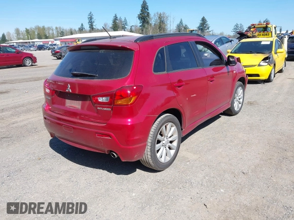 2011 Mitsubishi Outlander Sport SE with VIN JA4AP4AU3BZ022916, listed as a IAAI auction lot 42036738 with 145,070 mi miles. Bid and sale history available at carsss.com. Image 4.