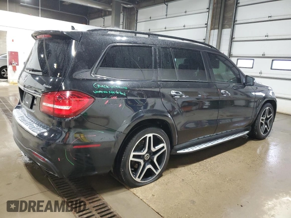 2017 Mercedes-Benz GLS 550 with VIN 4JGDF7DE1HA918632, listed as a Copart auction lot 49930205 with 122,610 mi miles and Salvage title. Bid and sale history available at DreamBid. Image 3.
