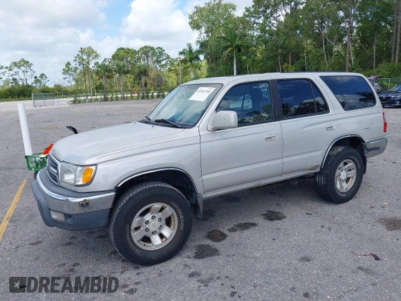 1999 Toyota 4Runner SR5 with VIN JT3GN86R9X0108555, listed as a IAAI auction lot 41963750 with 298,525 mi miles. Bid and sale history available at carsss.com. Image 2.