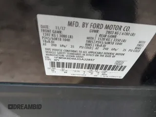 2018 Ford Explorer XLT with VIN 1FM5K8D80JGA22857, listed as a IAAI auction lot 41592026 with 64,145 mi miles and . Bid and sale history available at DreamBid. Image 9.