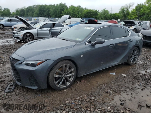 2021 Lexus IS 350 F Sport with VIN JTHGZ1E29M5020923, listed as a Copart auction lot 61129195 with 66,167 mi miles and Salvage title. Bid and sale history available at DreamBid. Image 1.