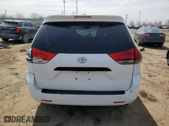 2011 Toyota Sienna with VIN 5TDZK3DC7BS016221, listed as a Copart auction lot 53799875 with 155,760 mi miles and Clean Title. Bid and sale history available at carsss.com. Image 6.