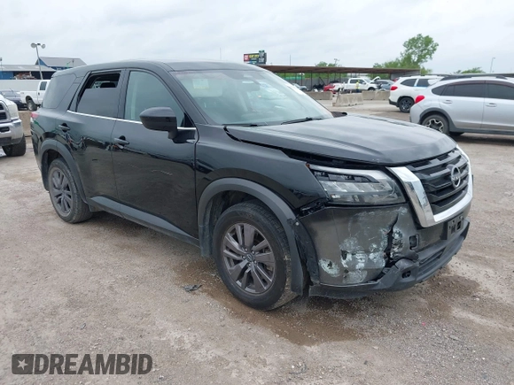 2023 Nissan Pathfinder S with VIN 5N1DR3AA1PC274148, listed as a IAAI auction lot 42120218 with 42,743 mi miles and . Bid and sale history available at DreamBid. Image 1.