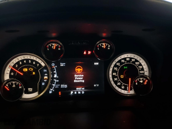 2017 Ram 1500 Night z VIN 1C6RR7MT6HS812579, wystawiony jako Copart lot #47369895 z przebiegiem 60 427 mil mil oraz Szkody całkowita. Historia ofert i sprzedaży dostępna na DreamBid. Obrazek 9.