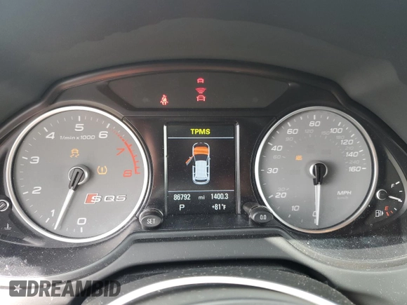 2015 Audi SQ5 Prestige with VIN WA1VGAFP6FA087413, listed as a Copart auction lot 59766785 with 86,792 mi miles and Salvage title. Bid and sale history available at DreamBid. Image 9.
