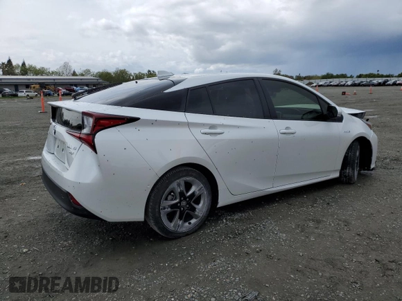 2022 Toyota Prius L Eco with VIN JTDKAMFU0N3181243, listed as a Copart auction lot 51579355 with 26,823 mi miles and Salvage Title. Bid and sale history available at DreamBid. Image 3.