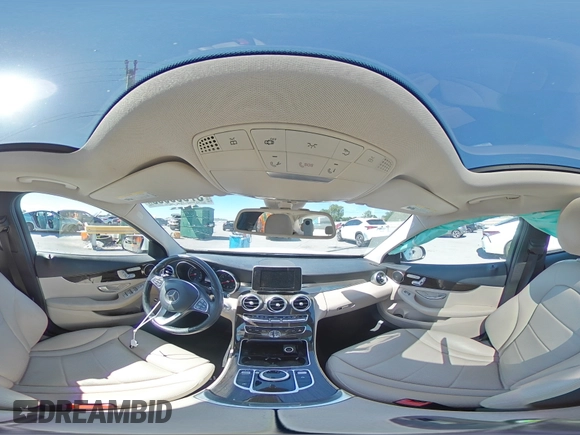 2017 Mercedes-Benz C 300 with VIN 55SWF4KB4HU213916, listed as a Copart auction lot 57999985 with 66,353 mi miles and Salvage title. Bid and sale history available at DreamBid. Image 14.