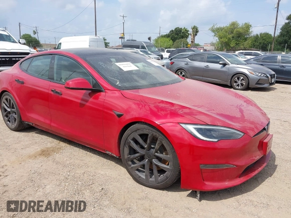 2022 Tesla Model S with VIN 5YJSA1E58NF486727, listed as a IAAI auction lot 42139418 with Not provided miles and . Bid and sale history available at DreamBid. Image 1.