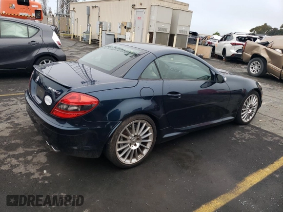 2006 Mercedes-Benz SLK-Class 5.5L AMG with VIN WDBWK73FX6F101788, listed as a Copart auction lot 86853414 with 51,995 mi miles and Salvage Title. Bid and sale history available at carsss.com. Image 3.