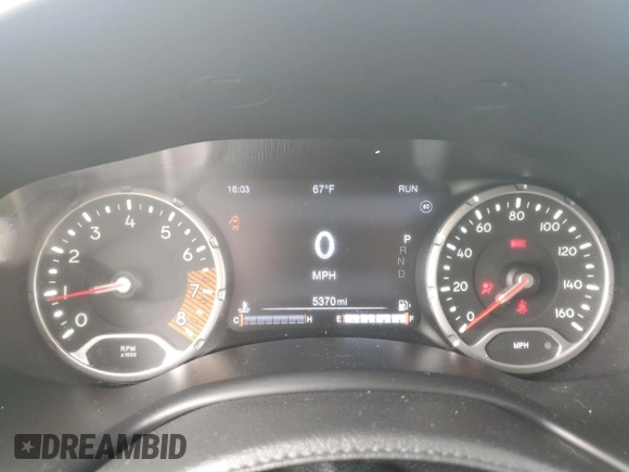 2021 Jeep Renegade Islander with VIN ZACNJDBB0MPM32819, listed as a Copart auction lot 57473315 with 5,370 mi miles and Salvage title. Bid and sale history available at DreamBid. Image 9.