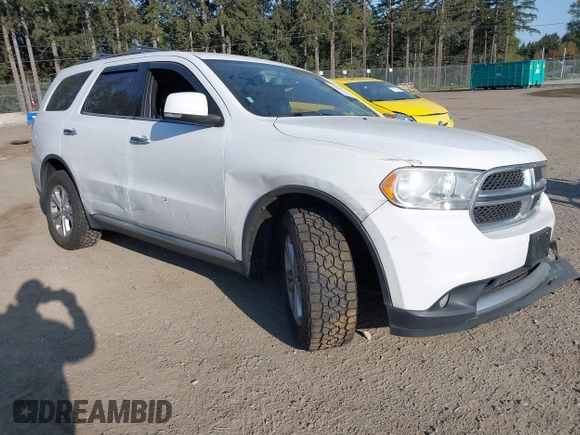 2013 Dodge Durango Crew with VIN 1C4RDJDG3DC664855, listed as a IAAI auction lot 42109159 with 148,440 mi miles and . Bid and sale history available at DreamBid. Image 1.