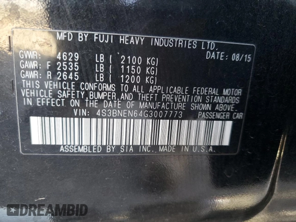 2016 Subaru Legacy 3.6R Limited with VIN 4S3BNEN64G3007773, listed as a Copart auction lot 87025494 with 109,923 mi miles and Salvage Title. Bid and sale history available at carsss.com. Image 15.