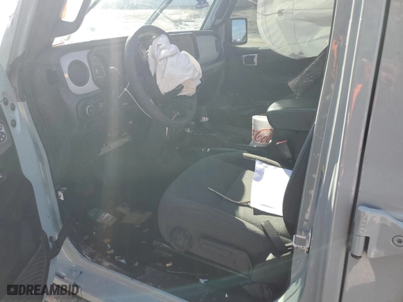 2024 Jeep Wrangler Sport S with VIN 1C4PJXDN1RW112844, listed as a Copart auction lot 87612485 with 34,304 mi miles and Salvage Title. Bid and sale history available at carsss.com. Image 7.