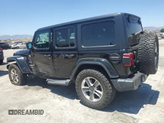 2020 Jeep Wrangler Unlimited Sahara with VIN 1C4HJXEN9LW247869, listed as a Copart auction lot 62697245 with 100,982 mi miles and Salvage title. Bid and sale history available at DreamBid. Image 2.