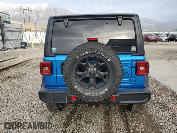 2021 Jeep Wrangler Sport S with VIN 1C4GJXAG2MW819658, listed as a Copart auction lot 43348205 with 27,169 mi miles and Salvage Title. Bid and sale history available at DreamBid. Image 6.