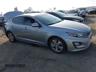 2015 Kia Optima Hybrid EX with VIN KNAGN4AD1F5084864, listed as a IAAI auction lot 41471983 with 140,139 mi miles. Bid and sale history available at carsss.com. Image 1.