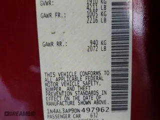 2013 Nissan Altima 2.5 S with VIN 1N4AL3AP9DN497962, listed as a Copart auction lot 41597975 with 191,633 mi miles and Clean Title. Bid and sale history available at carsss.com. Image 12.