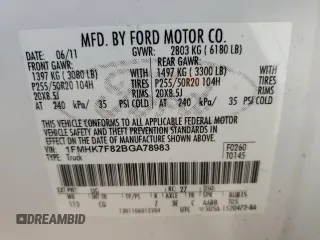 2011 Ford Explorer Limited z VIN 1FMHK7F82BGA78983, wystawiony jako Copart lot #59901285 z przebiegiem 178 758 mil mil oraz Szkoda całkowita • Salvage title. Historia ofert i sprzedaży dostępna na DreamBid. Obrazek 13.