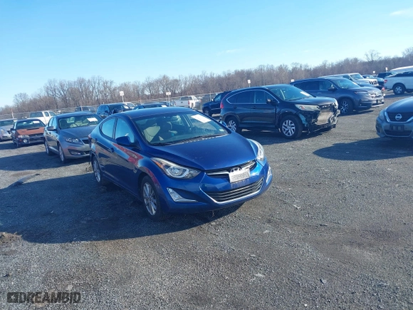 2016 Hyundai Elantra SE with VIN 5NPDH4AE1GH720562, listed as a IAAI auction lot 41723971 with 82,573 mi miles. Bid and sale history available at carsss.com. Image 1.