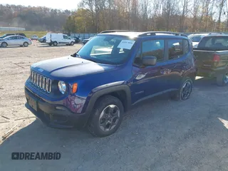 2017 Jeep Renegade Sport with VIN ZACCJBAB4HPG49795, listed as a IAAI auction lot 41017099 with 78,348 mi miles and . Bid and sale history available at carsss.com. Image 2.