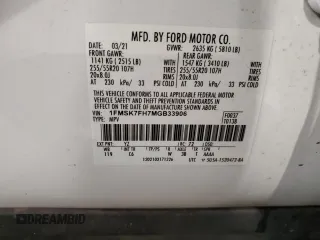 2021 Ford Explorer Limited with VIN 1FMSK7FH7MGB33906, listed as a Copart auction lot 48207965 with 43,798 mi miles and Salvage Title. Bid and sale history available at carsss.com. Image 14.