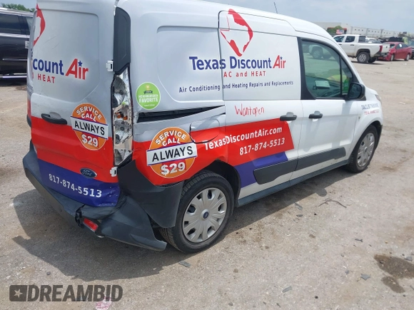 2019 Ford Transit Connect XL with VIN NM0LS6E25K1386266, listed as a IAAI auction lot 42379619 with 100,399 mi miles and . Bid and sale history available at DreamBid. Image 4.