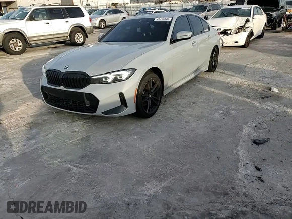 2023 BMW 3 Series 330i with VIN 3MW69FF01P8D71708, listed as a Copart auction lot 45745505 with 22,980 mi miles and Salvage Title. Bid and sale history available at carsss.com. Image 11.