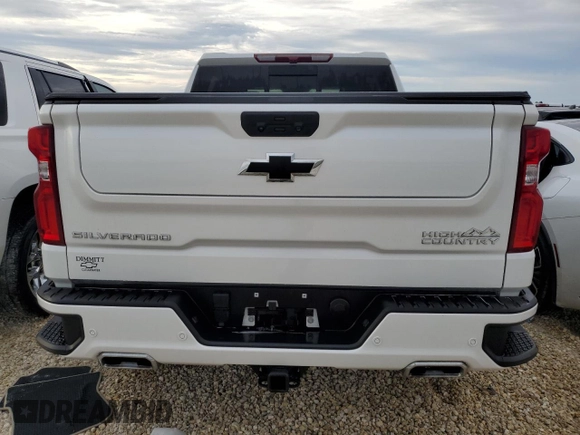 2024 Chevrolet Silverado 1500 High Country with VIN 1GCUDJEL2RZ163370, listed as a Copart auction lot 77587014 with Not Provided miles and Salvage Title. Bid and sale history available at DreamBid. Image 6.