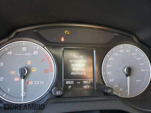 2015 Audi SQ5 Premium Plus with VIN WA1CGAFP3FA117118, listed as a Copart auction lot 72288122 with 60,532 mi miles. Bid and sale history available at carsss.com. Image 9.