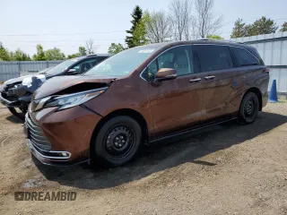 2024 Toyota Sienna LE z VIN 5TDGSKFCXRS148320, wystawiony jako Copart lot #59415445 z przebiegiem 14 883 mil mil oraz Szkoda całkowita • Salvage title. Historia ofert i sprzedaży dostępna na DreamBid. Obrazek 1.