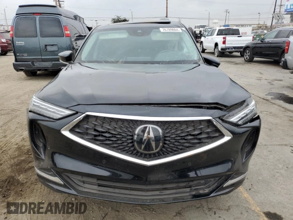 2023 Acura MDX w/Technology Package with VIN 5J8YE1H45PL042305, listed as a Copart auction lot 76709004 with 21,875 mi miles and Salvage Title. Bid and sale history available at carsss.com. Image 5.