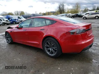 2022 Tesla Model S with VIN 5YJSA1E5XNF469508, listed as a Copart auction lot 48967223 with 6,546 mi miles and Salvage Title. Bid and sale history available at DreamBid. Image 2.