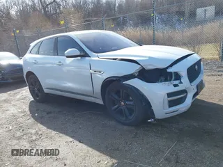 2017 Jaguar F-Pace 35t R-Sport with VIN SADCL2BVXHA063738, listed as a IAAI auction lot 41824648 with 112,449 mi miles and . Bid and sale history available at DreamBid. Image 1.