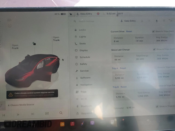 2025 Tesla Model 3 Long Range z VIN 5YJ3E1EA7SF906723, wystawiony jako Copart lot #53521795 z przebiegiem 5 115 mil mil oraz Szkoda całkowita • Salvage title. Historia ofert i sprzedaży dostępna na DreamBid. Obrazek 9.