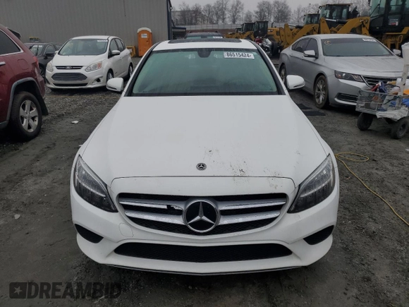 2021 Mercedes-Benz C 300 with VIN W1KWF8DB0MR645662, listed as a Copart auction lot 86515424 with 59,855 mi miles and Salvage Title. Bid and sale history available at carsss.com. Image 5.