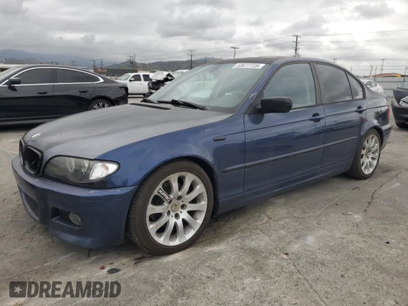 2004 BMW 3 Series 325xi with VIN WBAEU33444PM59813, listed as a Copart auction lot 53677725 with 169,780 mi miles and Salvage Title. Bid and sale history available at carsss.com. Image 1.